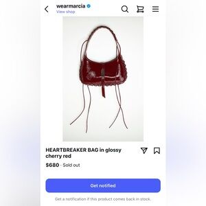 NWT! Chocolat/Cherry Red Shoulder Bag